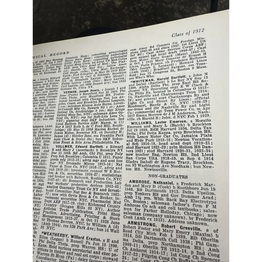 Amherst College Biographical Records 1951 Graduates &‎ Non-Graduates 1900-1951